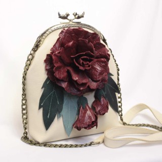 Borsetta in pelle da donna frame bag fatta a mano