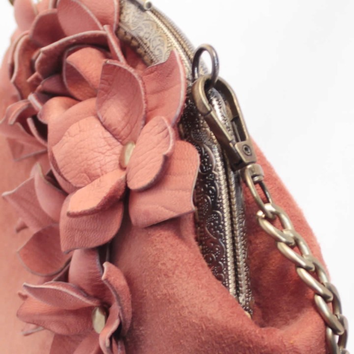 Borsa per telefono in pelle scamosciata